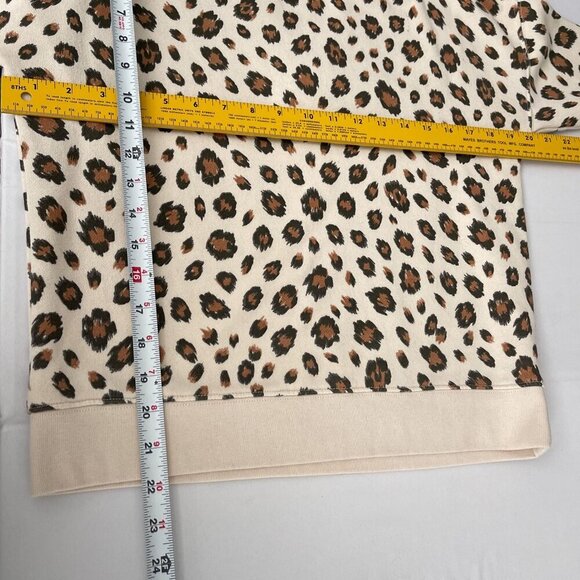 J.Crew Womens Sweater Boatneck Leopard Print Long Sleeve Pullover Cotton Small - Picture 8 of 10